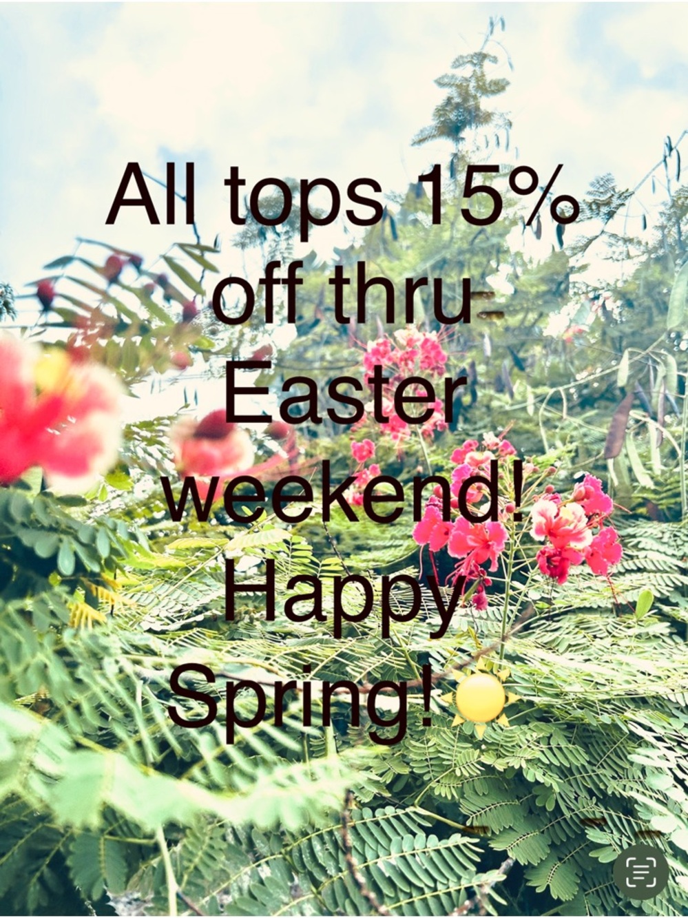 ✨All tops in my closet are 15% off thru Easter Sunday ✨